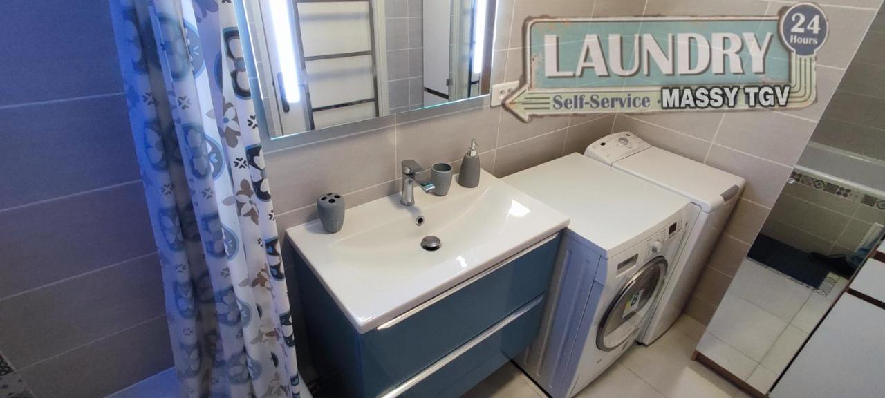 T4 Massy Tgv By Beds4Wanderlust - 80M2 Avec Terrasse Et Bureau - Proche Coulee Verte - Ideal Pro Ou Famille Εξωτερικό φωτογραφία