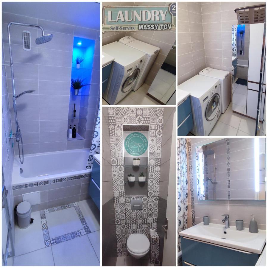 T4 Massy Tgv By Beds4Wanderlust - 80M2 Avec Terrasse Et Bureau - Proche Coulee Verte - Ideal Pro Ou Famille Εξωτερικό φωτογραφία