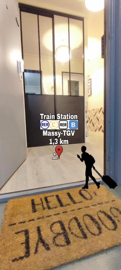 T4 Massy Tgv By Beds4Wanderlust - 80M2 Avec Terrasse Et Bureau - Proche Coulee Verte - Ideal Pro Ou Famille Εξωτερικό φωτογραφία